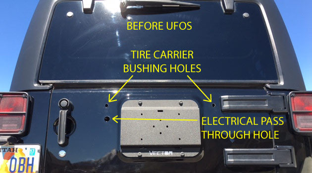UFO, JK Tailgate Electrical Pass Through Delete