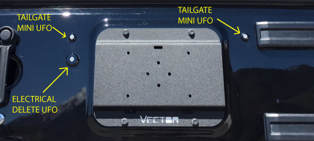 UFO, JK Tailgate Electrical Pass Through Delete